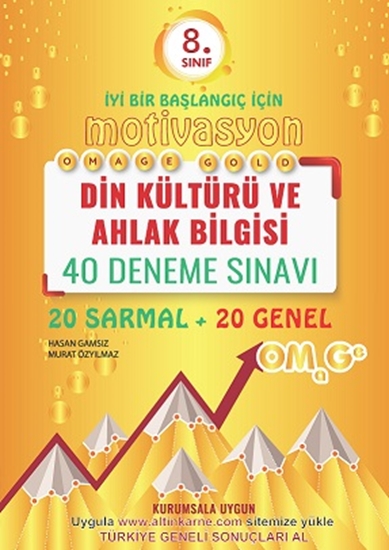 8. Sınıf Omage Gold Motivasyon Din Kültürü Ve Ahlak Bilgisi  40 Deneme Sınavı (20 Sarmal + 20 Genel)