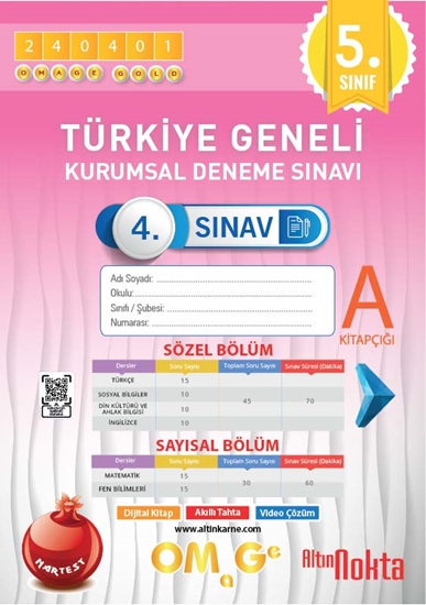 Omage 5. Sınıf 4. Kurumsal Deneme Nisan A Söz-say Kod 240401