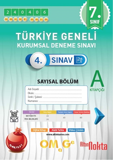 Omage 7. Sınıf 4. Kurumsal Deneme Nisan A Say Kod 240406