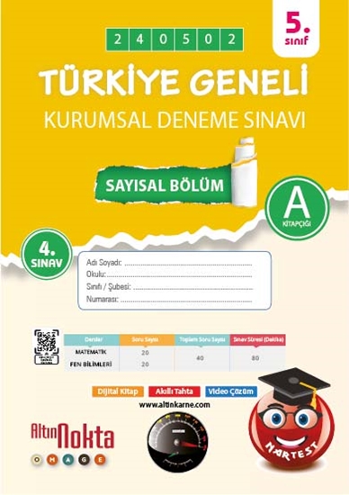 Nartest 5. Sınıf 4. Kurumsal Deneme Mayıs A Say Kod 240502